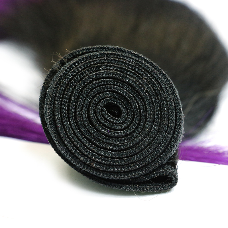 Purple Ombre Hair Brazilian Straight Ombre Color Hair 1B/Purple